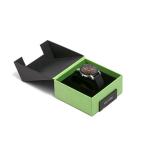 Green And Black Custom Jewelry Packaging / Special Shape Watch Storage Box