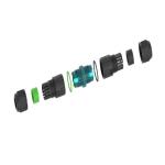 Soldering / Screw Fitting Waterproof Circular Connector 4 Pin Male Female