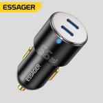 Type C USB A Car Chargers Black 60W 66W Essager 2022 City F699 F689 F688 F698