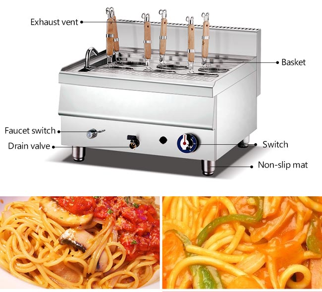 SS 304 LPG 2800Pa 1kg/H Heavy Duty Kitchen Equipment