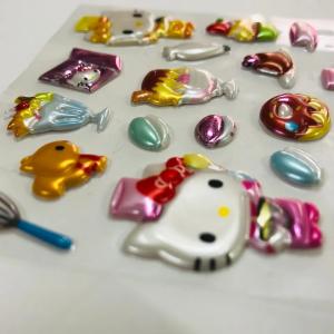 Quality Custom 3d Kawaii Cute Foam Cartoon Puffy Filled Sticker Sanrio For Kids wholesale