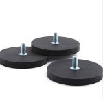 Rubber Coated Disc Neodymium Magnet Round Magnetic Base for Industrial