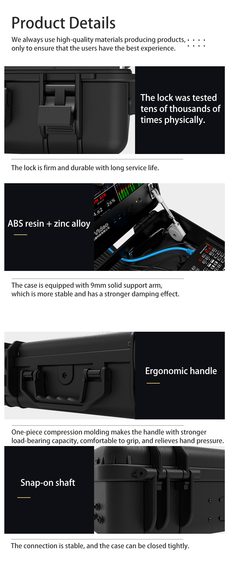 Professional Black Carrying Case for Blackmagic ATEM Switcher Portable and Protective