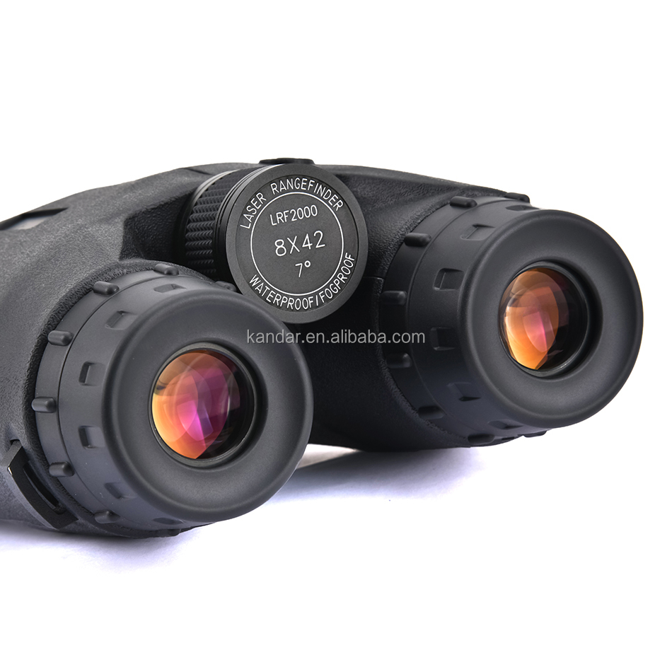 Multi-functional Waterproof 8x42 2000M Laser Range Finder Binocular For Hunting Black