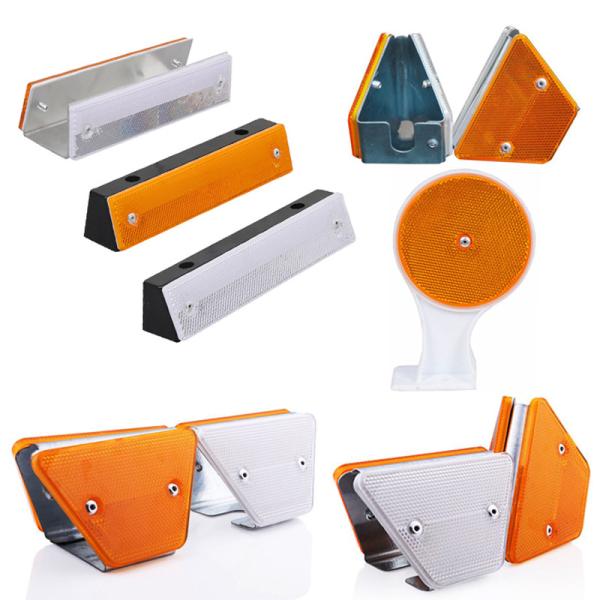 Hot-Dipped Galvanized Road Guardrail Reflector White Aluminium Infrared Beam