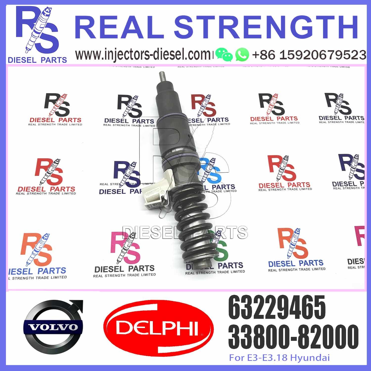 63229465 33800-82000 BEBE4D19001 Diesel Fuel Injector For HYUNDAI 12LHIGH POWER