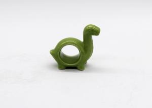 Quality Green Dinosaur Ceramic Napkin Rings Wedding Party Decoration Handmade Dolomite Material wholesale