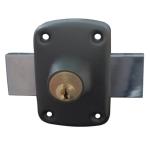 Home Door Security Rim Lock Iron / Zinc Latch Painting Finish Iso9001