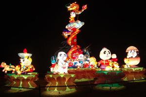 Quality Popular Fabric Chinese Lanterns Hand Made For Lantern Festival Light Show wholesale
