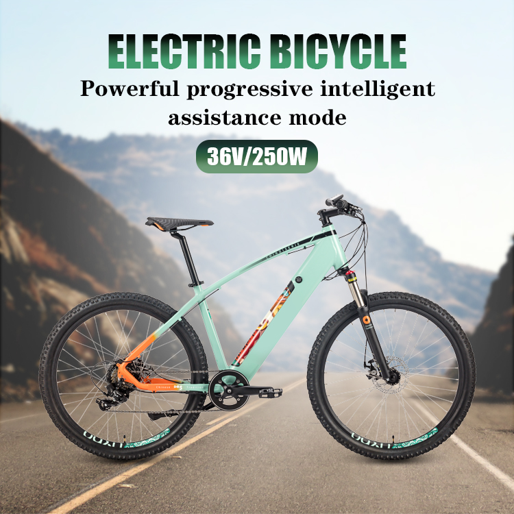 Light Green Thailand Electric City Bike 16.5AH Lithium Battery 250w