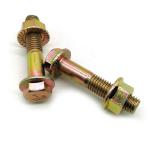 Yellow Zinc SAE J429 Gr.8 Serrated Hex Flange Bolts With Nut DIN6923