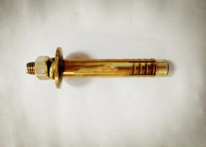 China Elevator Yellow Zinc Plated Expansion Anchor Bolt , Carbon Steel Wedge Anchor on sale