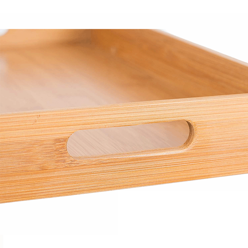 Custom Kitchen Tableware Engraved Bamboo Serving Platter Trays For Coffee Tea Bread