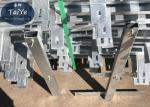 High Zinc Coated Chain Link Fence Barbed Wire Arms Firm Structure On Railway