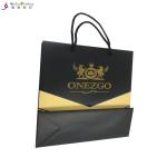 Gold Stamping Custom Printed Gift Bags Paper Wine Bags With Handles 0.2mm