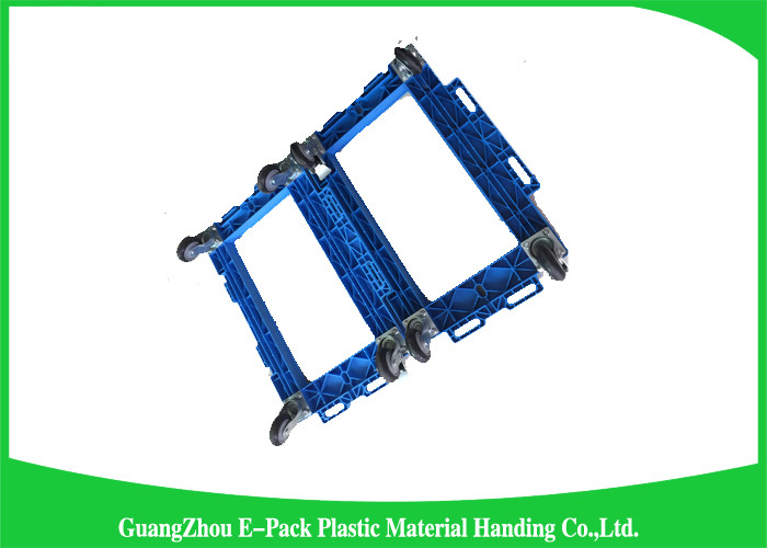 Collapsible Heavy Duty Dolly , Moving Equipment Dolly Plastic Frame With PU Wheels