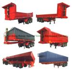 Heavy Duty U Shape End Tipping Rear Dump Semi Trailer For Truck 35 - 45 Ton