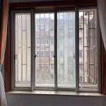Pet Proof Fiberglass Gray Mesh Retractable Screen Window Door