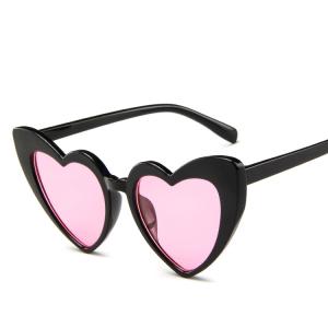 Quality Plastic Designer Female Lady Fashion Heart Sunglasses Multi Colors 155MM wholesale