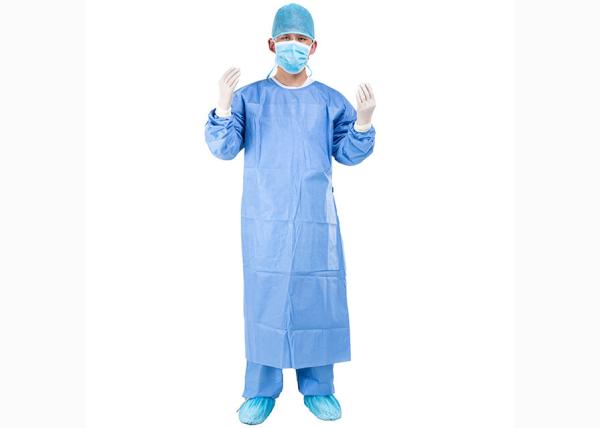 Cheap Non Woven Disposable Surgical Gown Reinforced 18 - 65gsm for sale