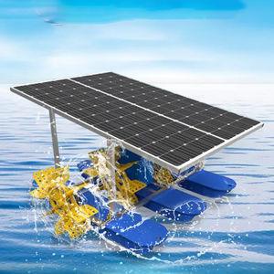 Quality 10W 50m2 Stainless Steel Farm Pond Fountain Paddle Wheel Solar Aerator For Fish Pond wholesale
