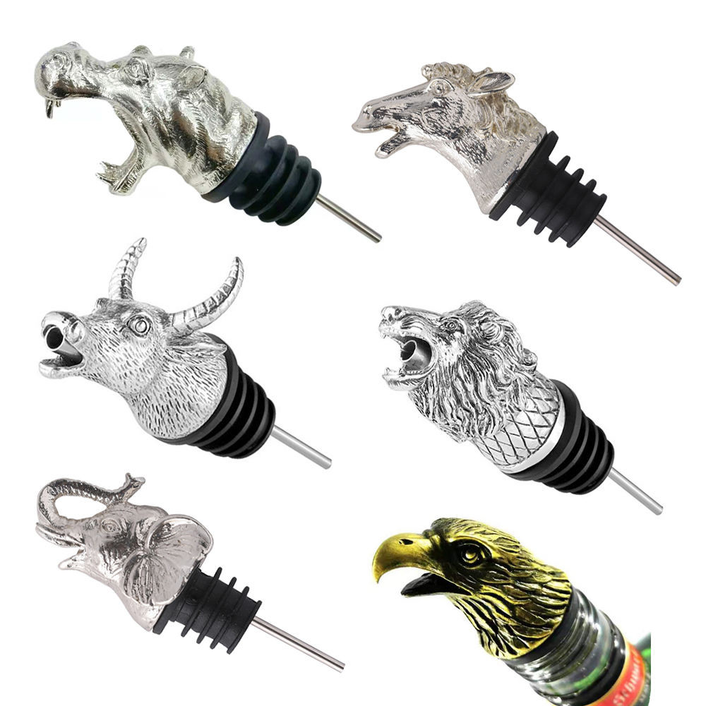 Custom Premium Pourer Animal Wine Bottle Pourer Wine Aerator Pourer Zinc Alloy