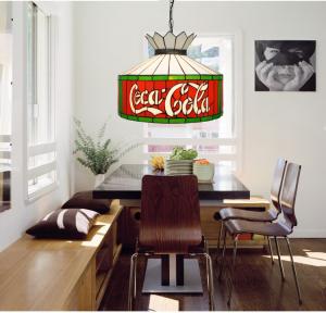 Quality 12'' Bar Restaurant Cafe Dining Room Hanging Light Ceiling Light Red Stained Glass LED Chandelier Pendant Lamp wholesale