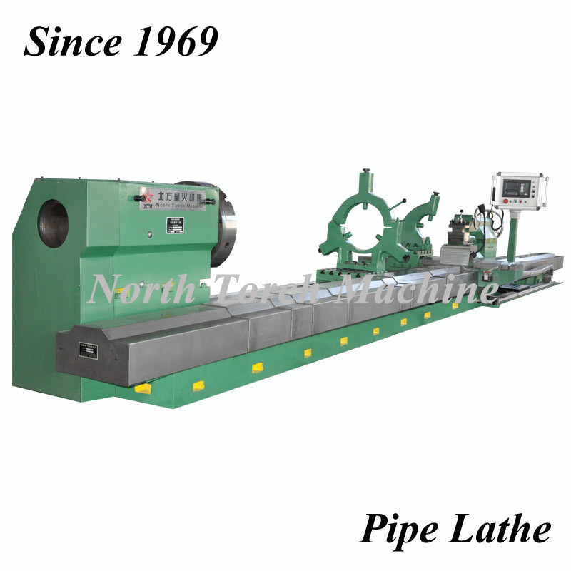 High Speed CNC Machine Tool With 2 Chucks For Threading Oil Pipe