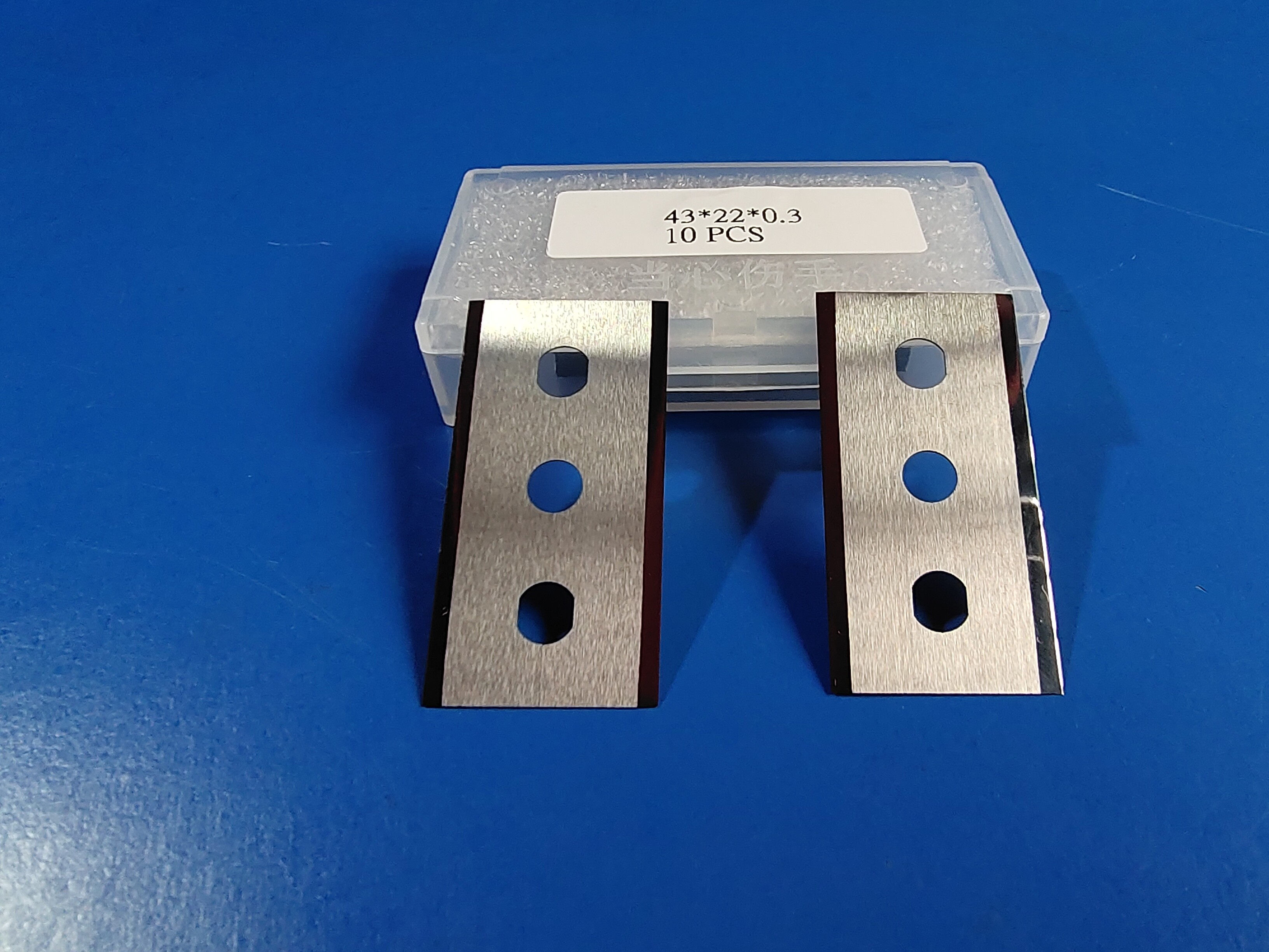 Wholesale Tungsten Carbide Razor Blade three Holes for Paper Slitting