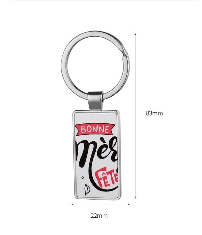 Sublimation DIY Manual Souvenir Rectangle Metal Sublimation Keyring For Sublimation Photo Transfer Printing