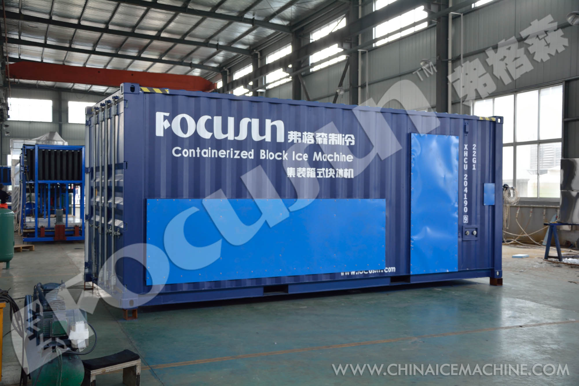 Containerised Ice Block Making Machine 10 Tonnes Per Day Output Durable and Heavy-Duty