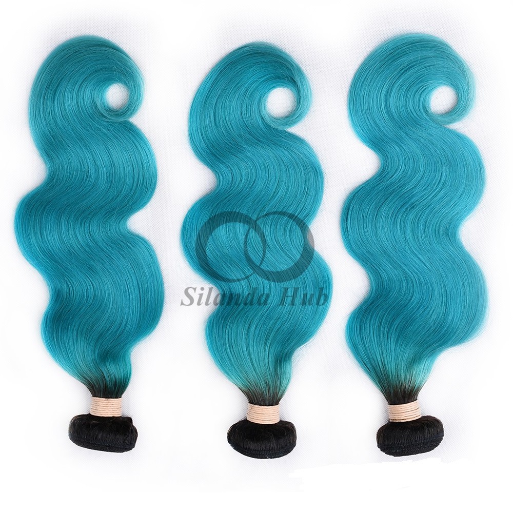 #T1B/Blue Body Wave Remy Human Hair Bundles Sew In Weave Bundles Brazilian Bundle Deals
