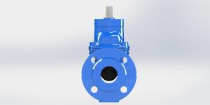Resilient Seated Gate Valve FBE Coated Flange Type With Handwheel Or Top Cap