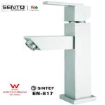 Deck mount single hole Stainless steel basin faucet with watermark for Australia