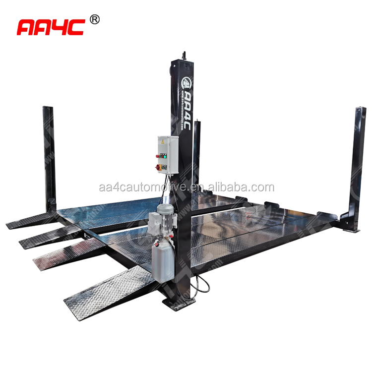 AA4C 4 Cars Parking Lift 4 Post Vehicle Lift Auto Storage System Auto Parking System
