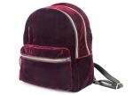 Velvet Casual Lightweight Nylon Backpack , Flannel Ladies Mini Backpack With