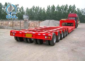 Quality Colored Low Bed Semi Trailer , Low Floors Semitrailer Transport Heavy Vehicles Semitrailer wholesale