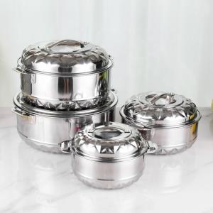 Quality Double wall insulated stock pot set 4pcs kitchen cookware fresh box pot set wholesale