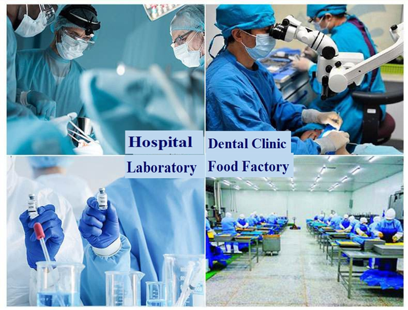 Blue SMS PP PE Disposable Gown Waterproof AAMI Level 1 2 3 4 Dental Isolation Gown