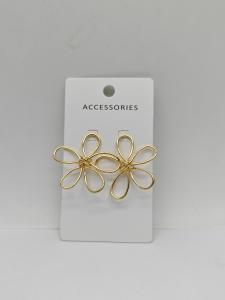 Quality Flower Gold Metal Flower Stud Earring wholesale