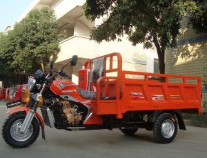 Quality Gasoline 200CC Cargo Tricycle Chinese 3 Wheeler With Double Railings / Side Seats wholesale