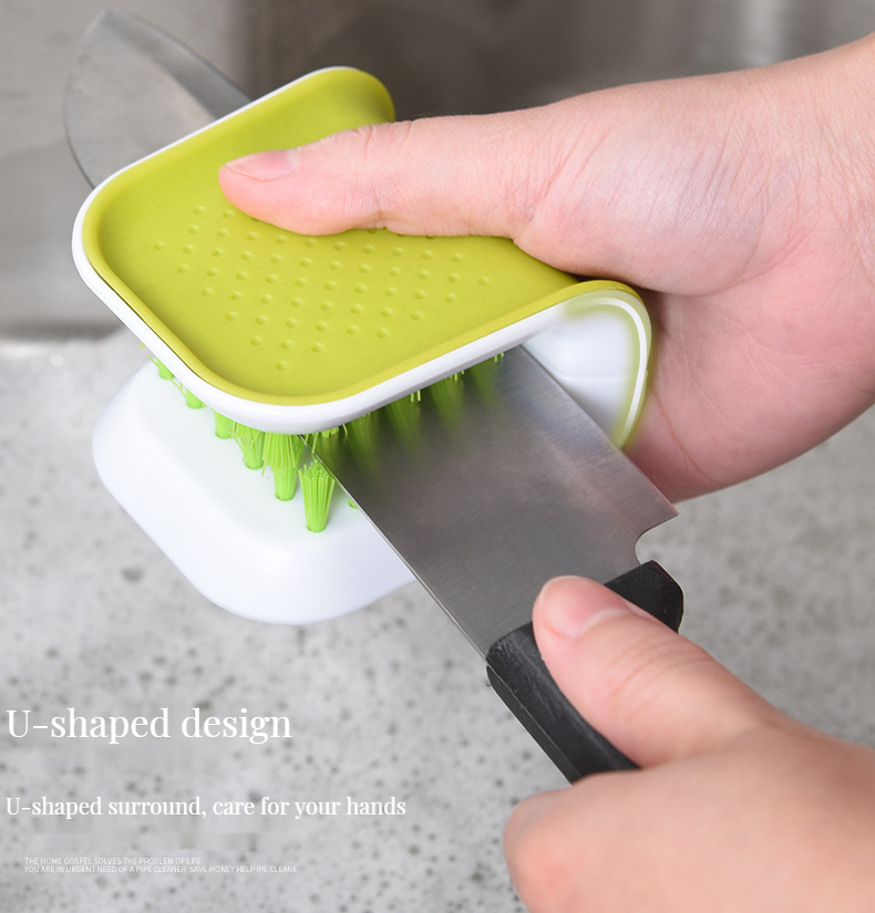 Customized Size Multi Functional Blade Brush for Department Stores Cutlery Cleaner Brush