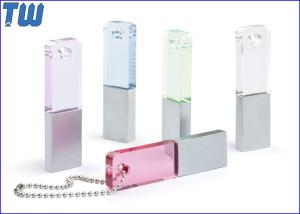 Quality Slim Rectangle Crystal Pen Drive Colorful with Free Ball Chain wholesale