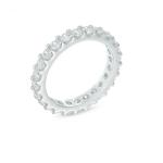Gold Plated Classic Italian 925 Sterling Silver Eternity Rings for Girls'