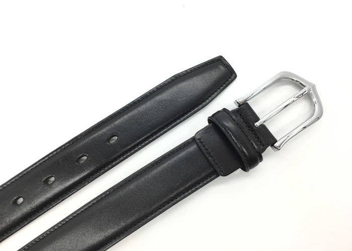 Big And Tall Mens Belt Leather Belt Black Color 34mm Width / Boys Dress Belt