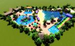 All Ages Water Park Design With Fiberglass Construction And Regular Cleaning