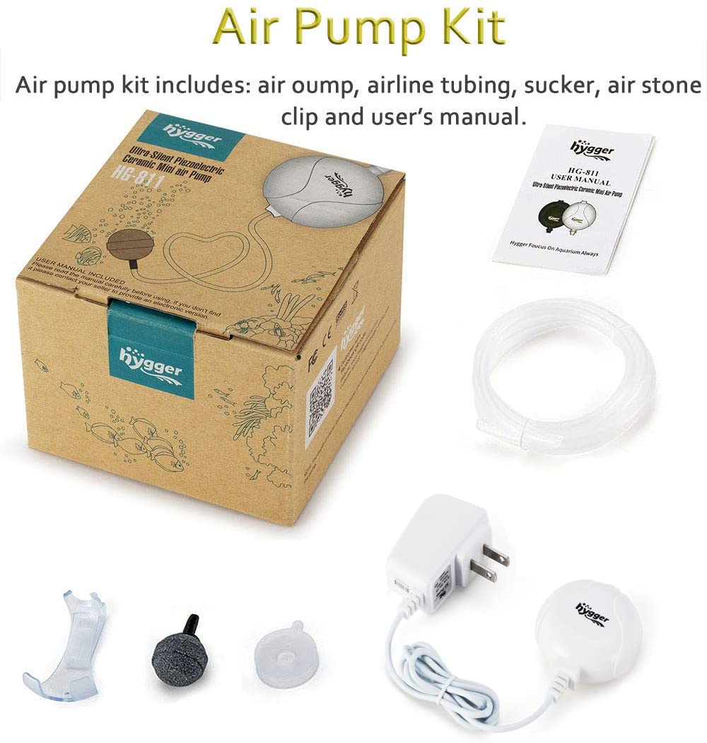 Mini 1.5 Watt Hygger Air Pump For 15 Gallon Fish Tank