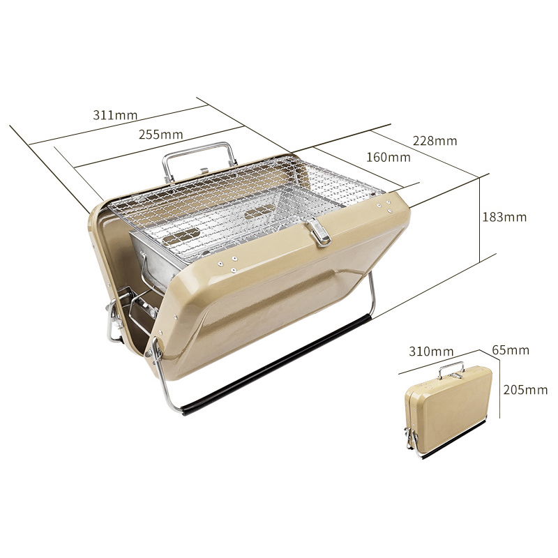 Foldable Trailer Smokeless Grill Perfect B2B Grilling Solution with Powder Coated Finish