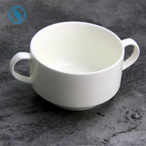 Quality Savall Restaurants Round White Porcelain Dessert Bowls Customized wholesale