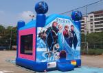 Commercial Grade Kids Frozen Inflatable Bounce Houses With Pillars inside